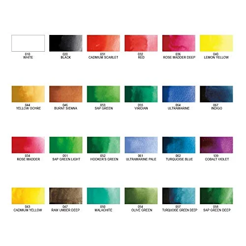 Kuretake Gansai Tambi 24-Color Watercolor Set Mc20/24V