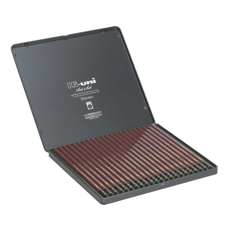 Him Mitsubishi Hi-Uni Art Set 22 Pcs Premium Artist Pencils Huas Uni