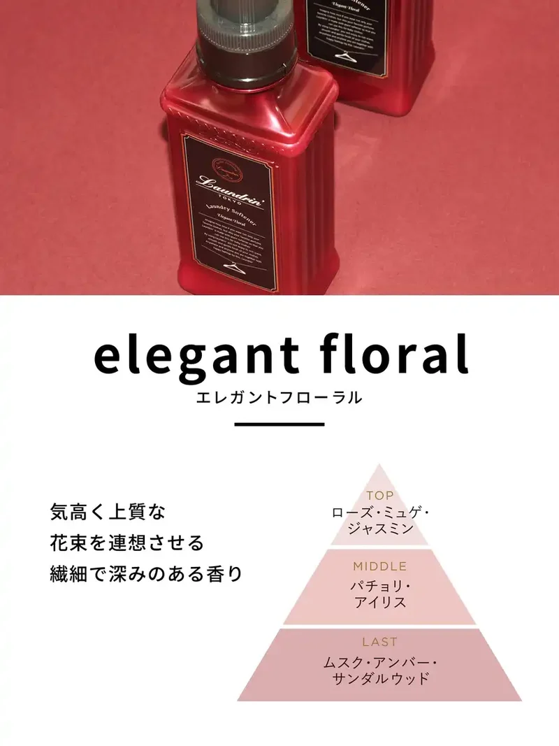 Laundry Laundrin Elegant Floral Fabric Softener Refill 480ml Long-Lasting Freshness
