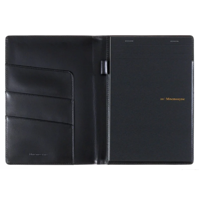 Maruman A5 Grid Notepad with PU Holder Black - Nemosine HN188UA-05