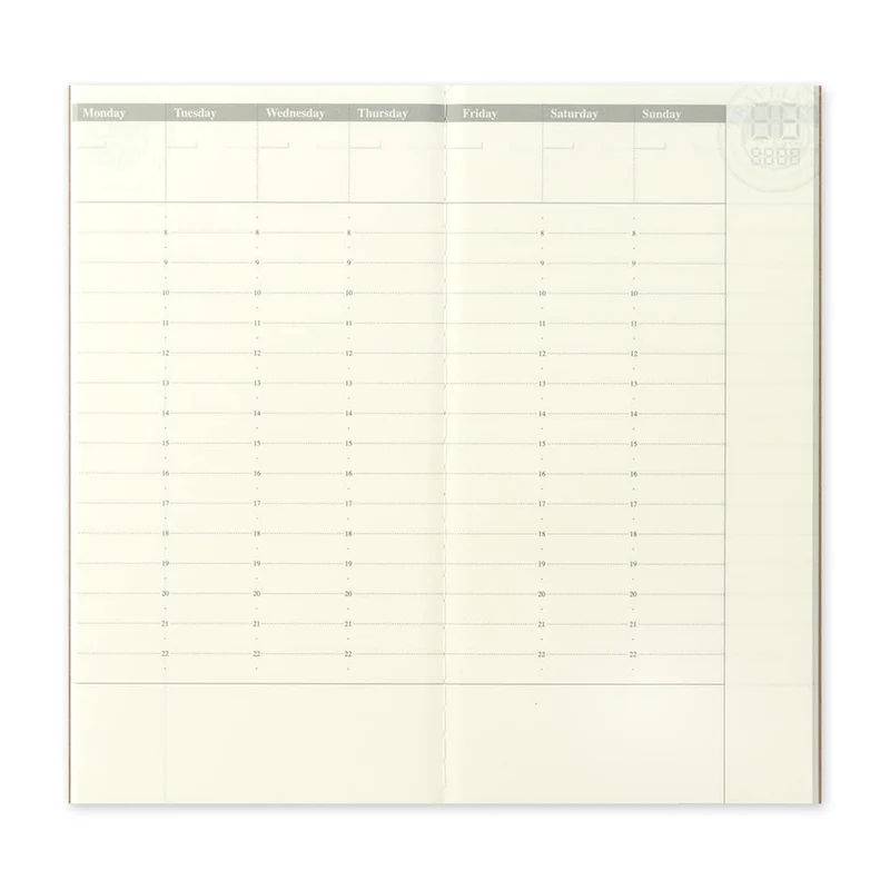 Designphil Traveler's Notebook Planner Refill Vertical Weekly Regular Size
