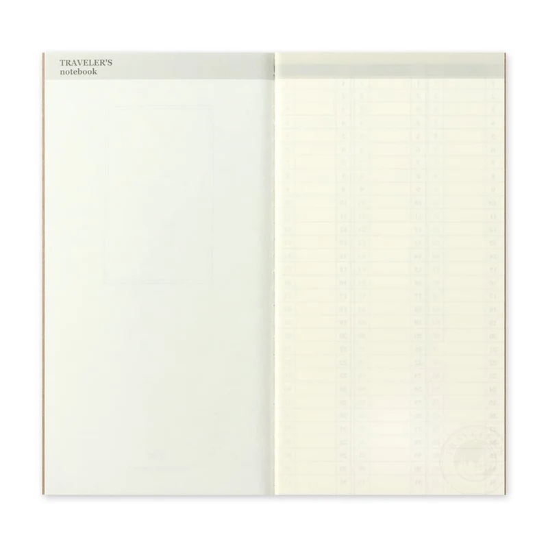 Designphil Traveler's Notebook Planner Refill Vertical Weekly Regular Size
