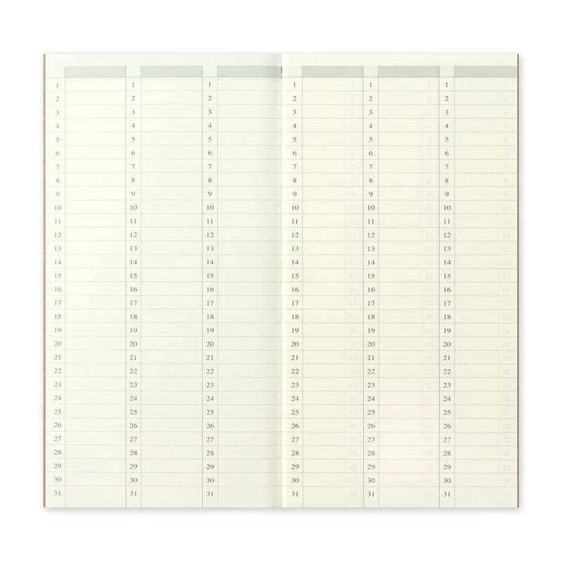 Designphil Traveler's Notebook Planner Refill Vertical Weekly Regular Size