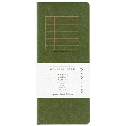 Yamamoto Paper Ro-Biki Premium Wax Paper Notebook Ruled 60 Pages