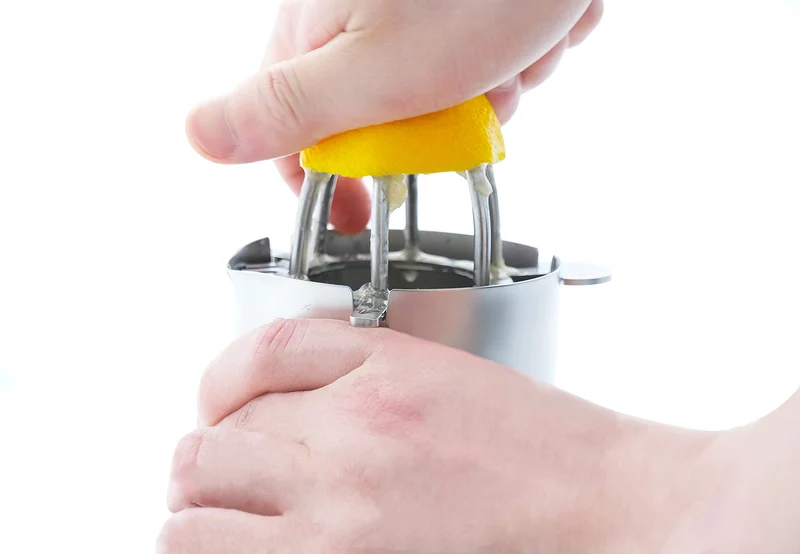 Wadasuke Manufacturing Stylish Manual Citrus Juicer with Steel Strainer and Cup