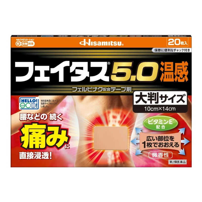 Fates Feitas 5.0 Warm Large Size 20 Sheets [Class 2 OTC Drug] Pain Relief