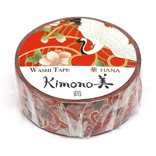 A Shirt Kamiiso Kimono Washi Tape Flower Crane Pattern Masking Tape