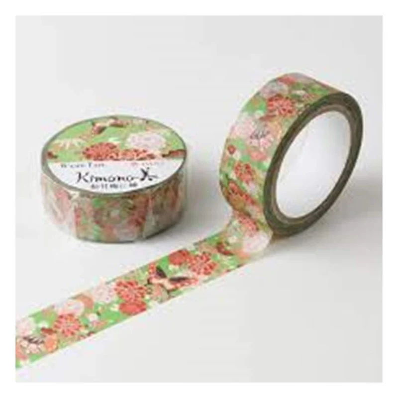 A Shirt Kamiiso Kimono Washi Tape Kyoto Flowers Pattern Masking Tape
