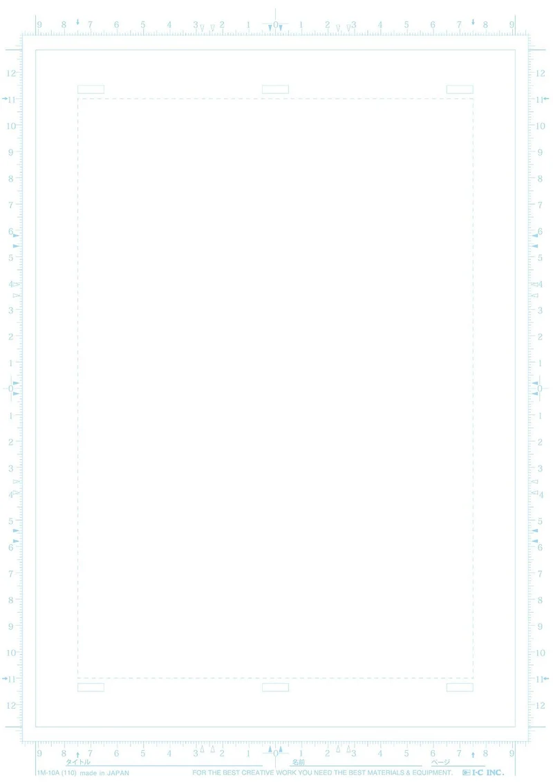 Ic Manga Manuscript Paper A4 110Kg Thin Sheets Model IM-10A