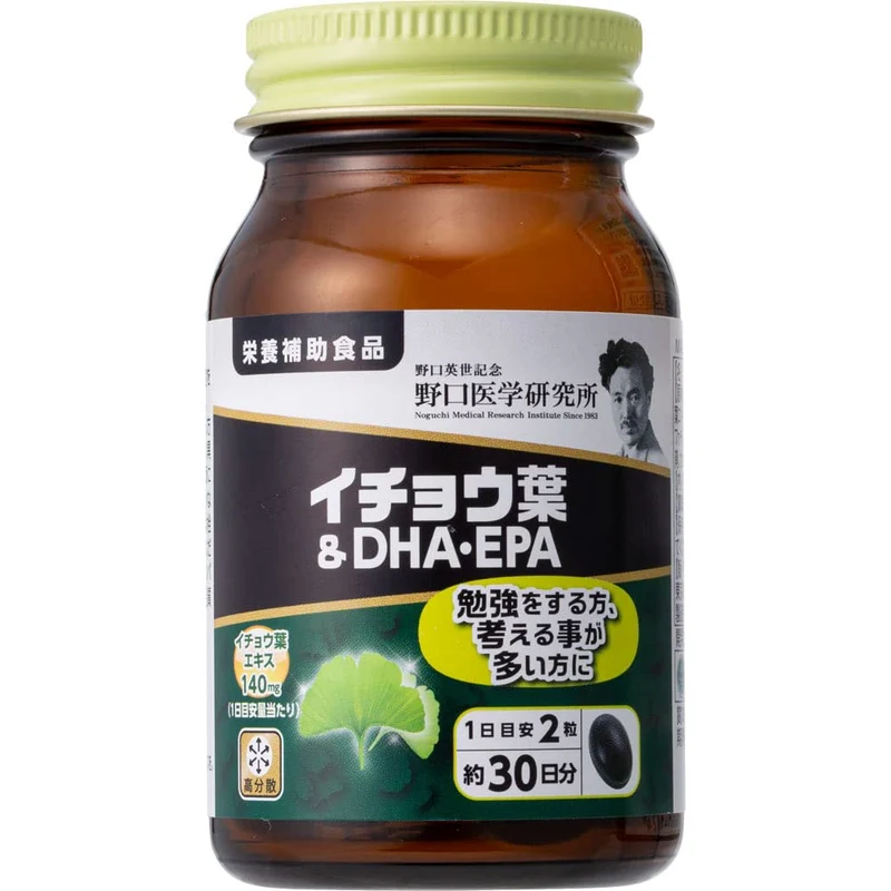 Energy Co. Ltd. Ginkgo Biloba DHA/EPA 510mg 60 Tablets - 30-Day Supplement