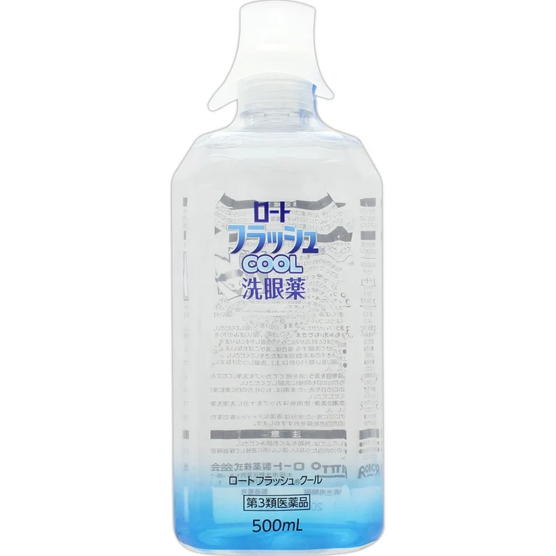 Rohto Eyewash Flash Cool 500Ml - Refreshing Relief for Eyes