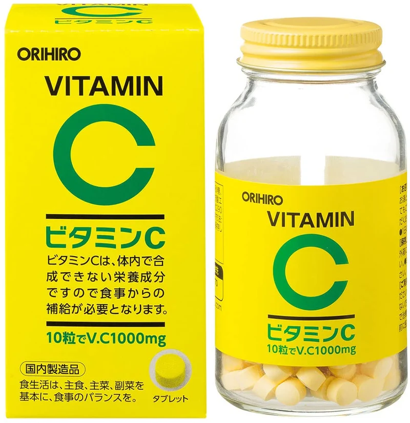 Orihiro Vitamin C 1000mg Supplement - 300 Tablets for Immune Support