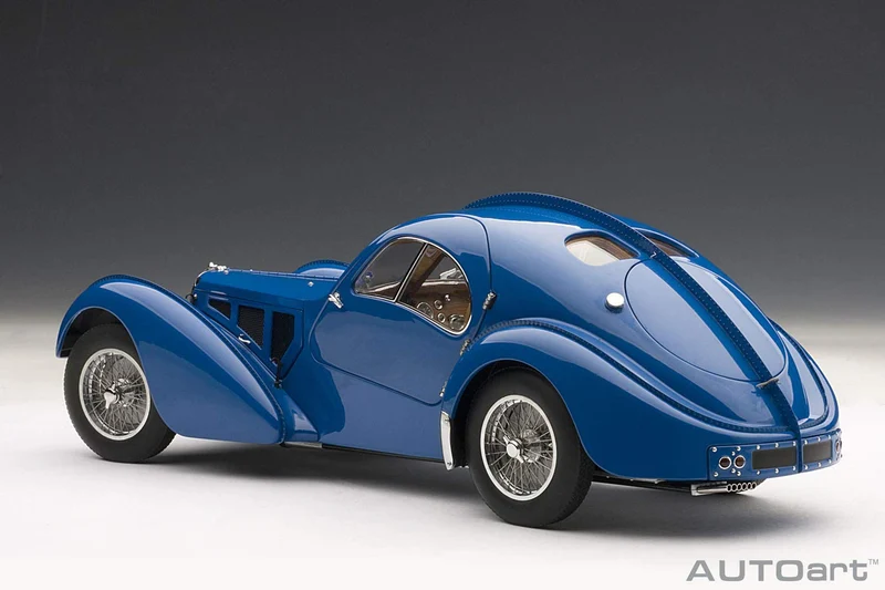 Autoart 1/18 Bugatti Type 57Sc Atlantic 1938 Blue/Wire Wheels