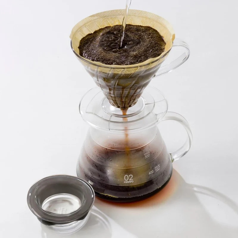 Hario V60 Clear Glass Server 360ml Capacity 1-3 Cups Microwave Safe