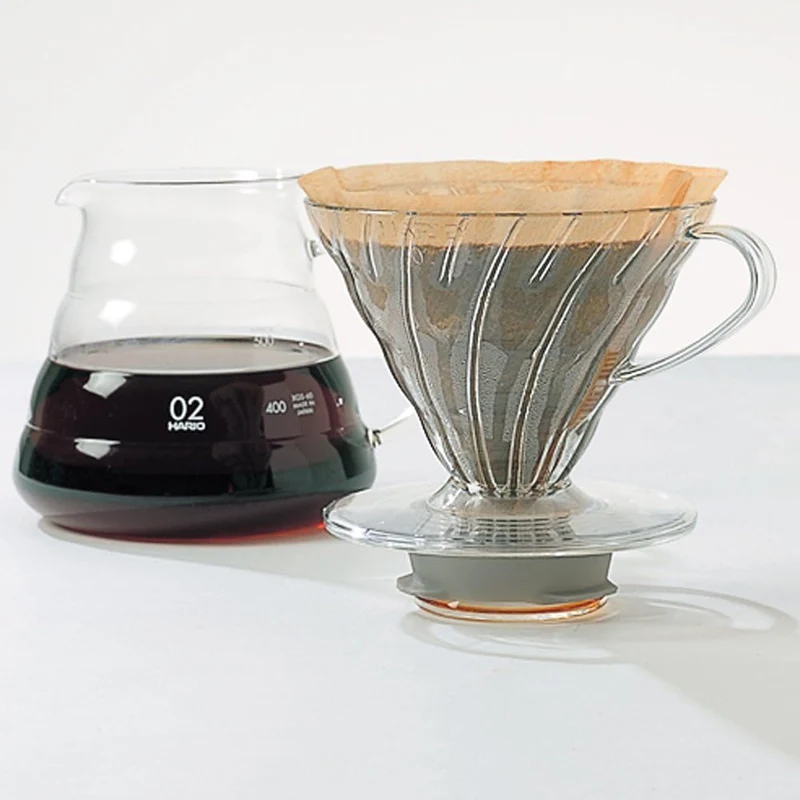 Hario V60 Clear Glass Server 360ml Capacity 1-3 Cups Microwave Safe