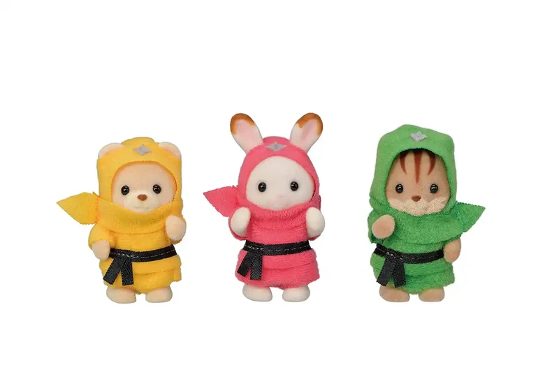 Epoch Sylvanian Families Baby Ninja Trio C-66 St Mark Certified Dollhouse Toy for Ages 3+
