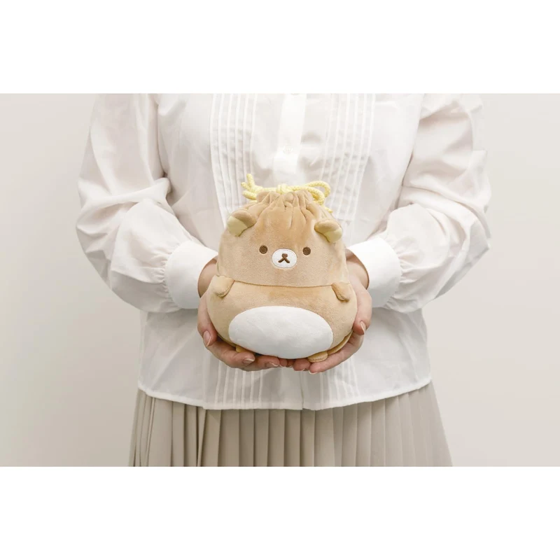 San-X Rilakkuma Pom Poko Drawstring Bag Kyomgurumi Series Ca44901