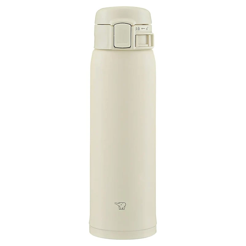 [Limited To Amazon.Co.Jp] Zojirushi (Zojirushi) Water Bottle Direct Drink [One-Touch Open] Stainless Steel Mug 480Ml Ivory Sm-Sta48-Cb