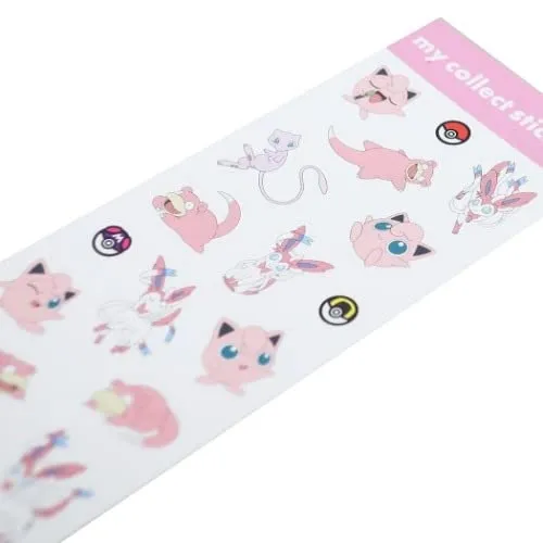 Kamiojapan Pokemon My Collect Stickers Pink 020924