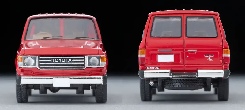 Tomytec Red Toyota Land Cruiser 60 Standard Van 1/64 - Lv-N279B Tomica Vintage Neo
