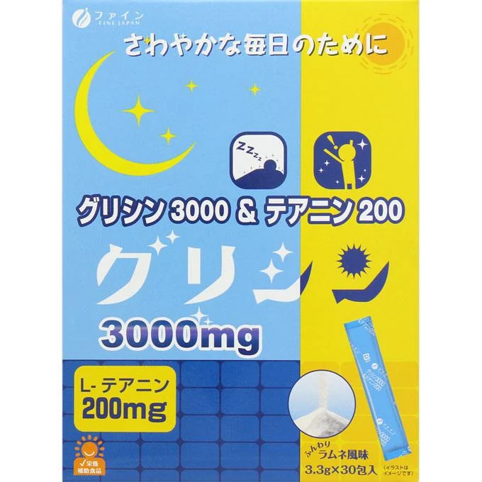 Fine Japan Glycine 3000 And Theanine 200 30 Sticks
