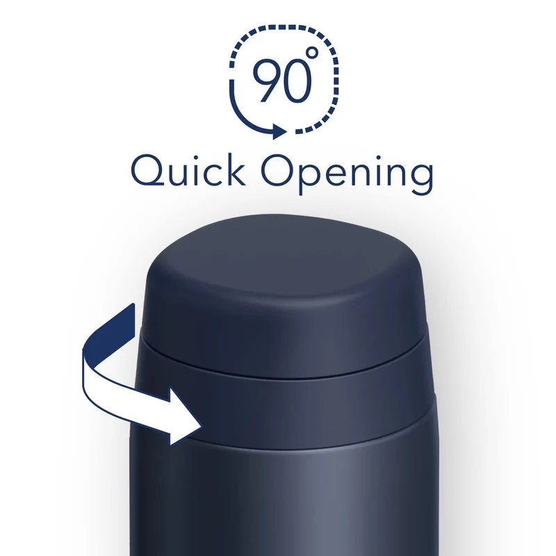 Thermos Jor-350 Dnvy 350Ml Dark Navy Vacuum Insulated Water Bottle Dishwasher Safe Model