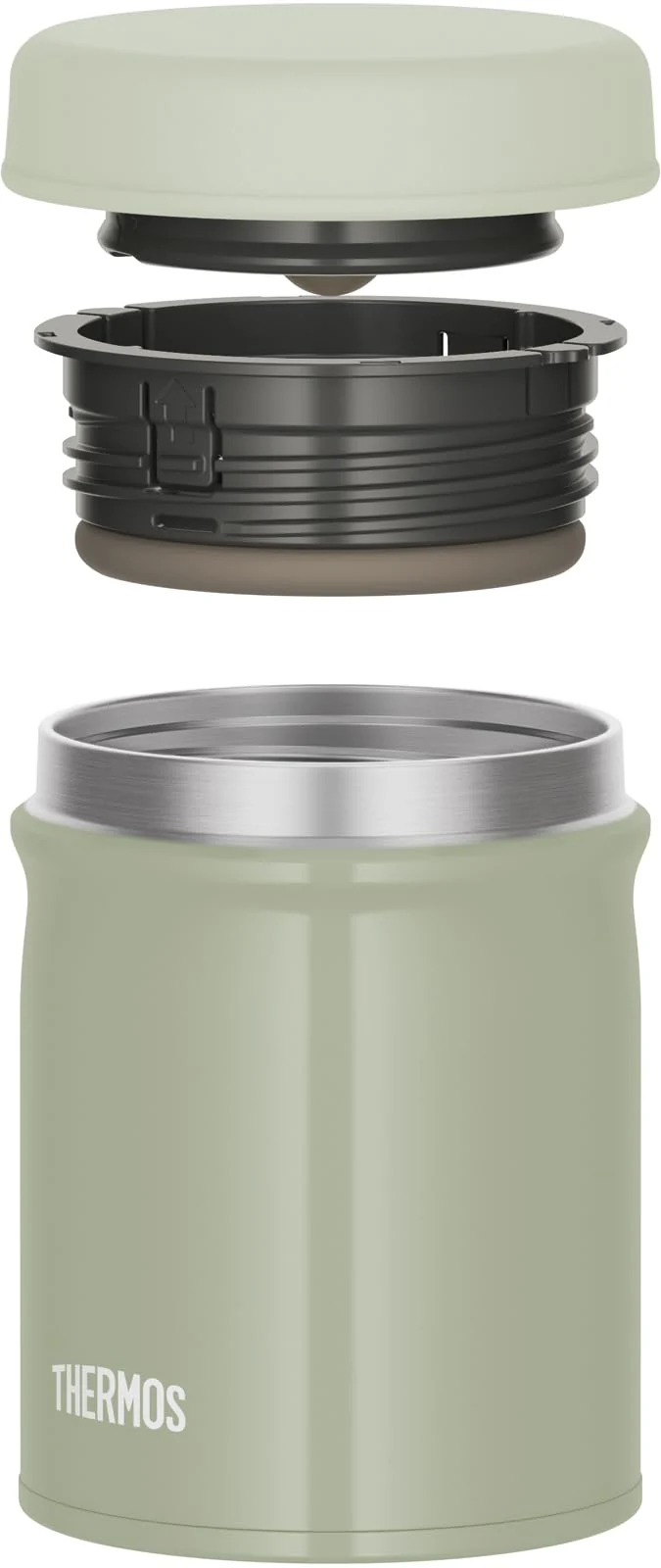 Thermos Jeb-500 Kki 500ml Vacuum Insulated Soup Jar in Khaki Dishwasher Safe and Easy to Clean