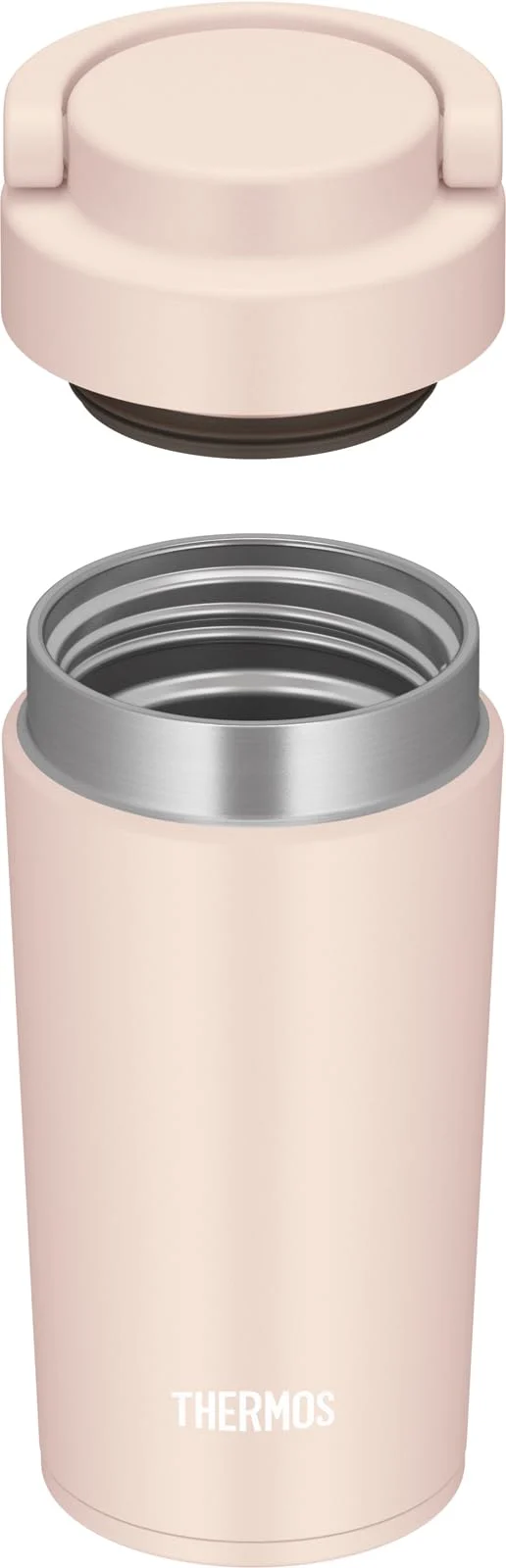 Thermos Jov-320 Bep Vacuum Insulated 320ml Water Bottle with Carry Handle Beige Pink