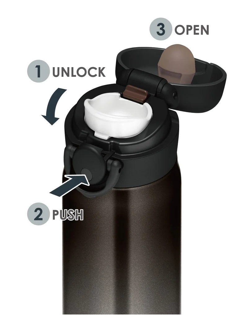 Thermos JNR-502LTD BK-G 500ml Stainless Steel Water Bottle Vacuum Insulated Black Gradient