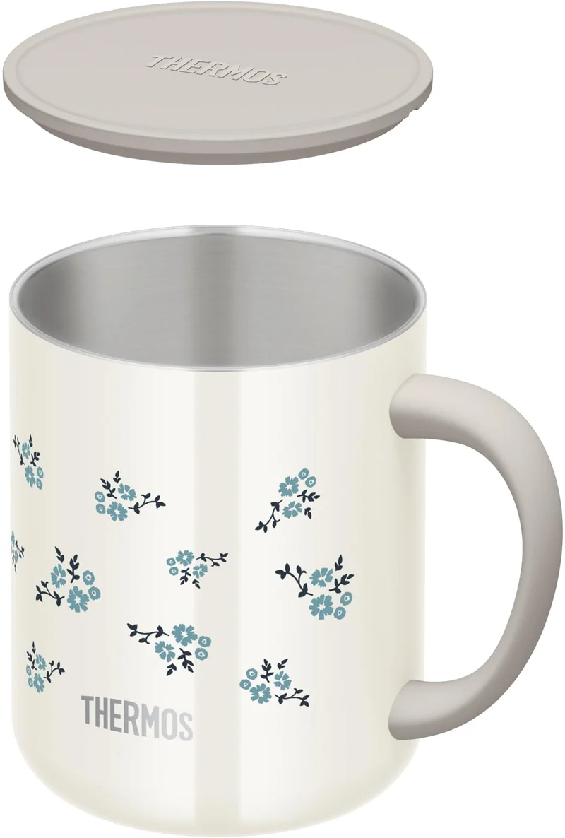 Thermos Blue Flower 450ml Vacuum Insulated Mug Jdg-452Ltd B-Fl