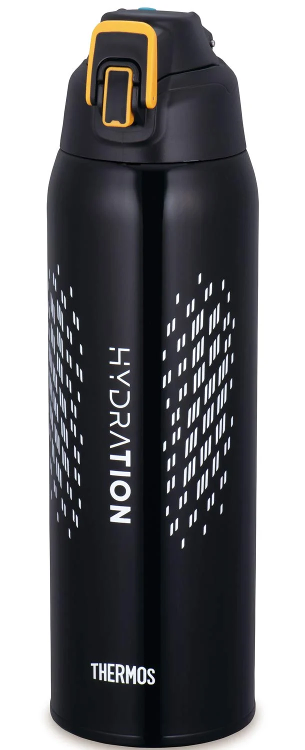 Thermos 1.5L Vacuum Insulated Sports Bottle Black Orange Cold Storage - Fht-1501F Bkor