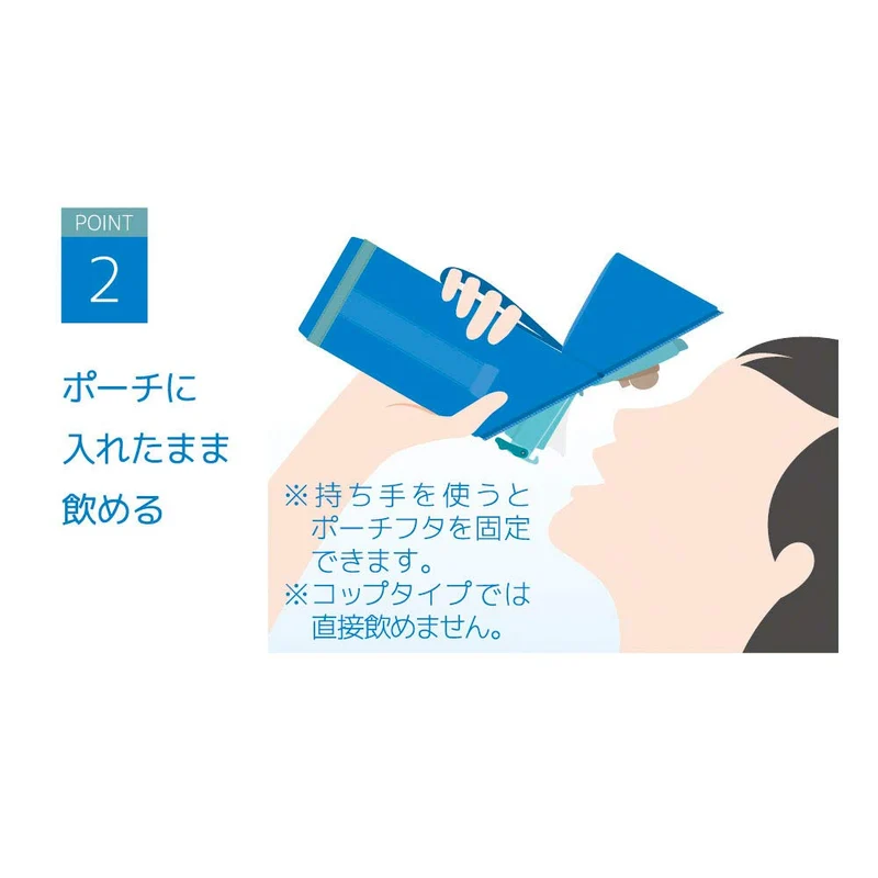 Thermos Blue Bottle Pouch with Strap 350-400ml Capacity - APG-350 Bl