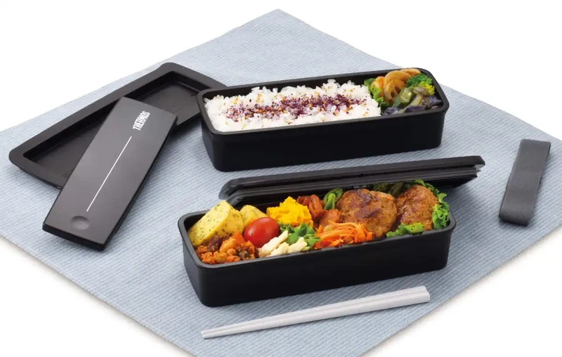Thermos 2 Tier Fresh Lunch Box 980ml Black DJS-980W BK