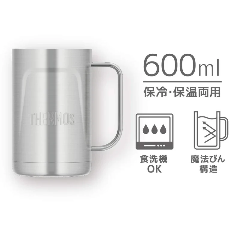 Thermos Stainless Steel 600Ml Vacuum Insulated Mug 2 Pack Jdk-600 S2
