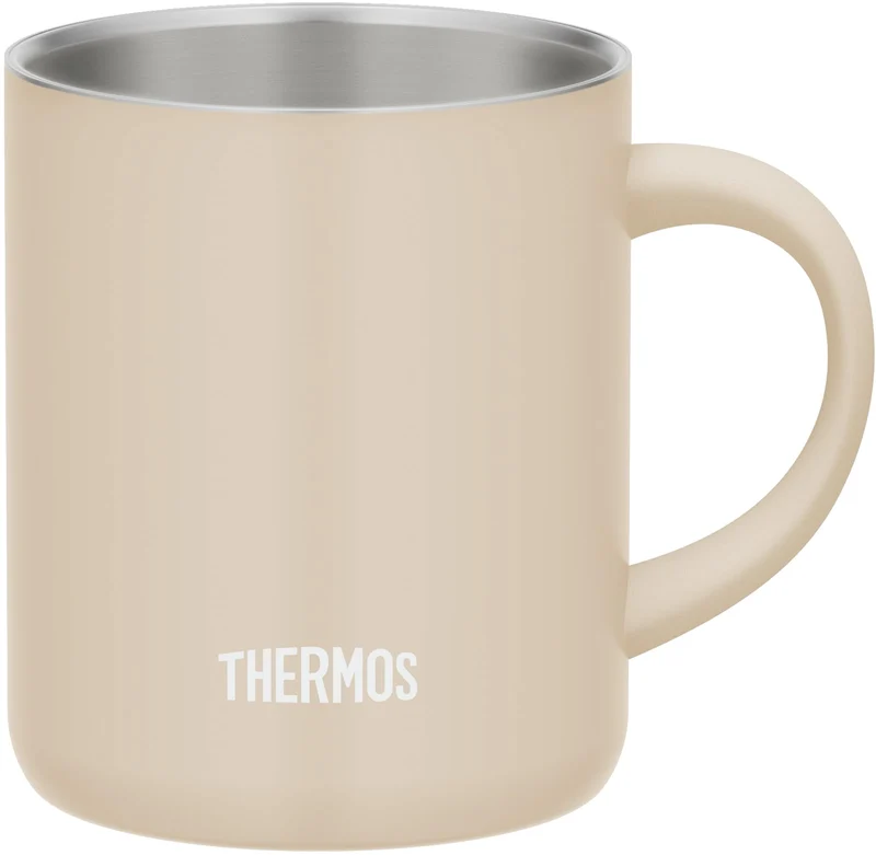 Thermos 350ml Beige Vacuum Insulated Mug Model Jdg-352C