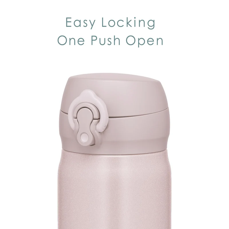 Thermos Vacuum Insulated Stainless Steel Water Bottle 0.5L Beige Pink Easy Clean JNL-505 BEP