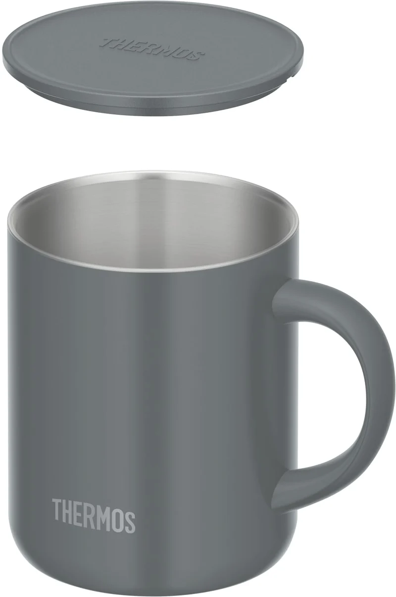 Thermos Dark Gray Vacuum Insulated Mug with Lid 350ml - JDG-352C