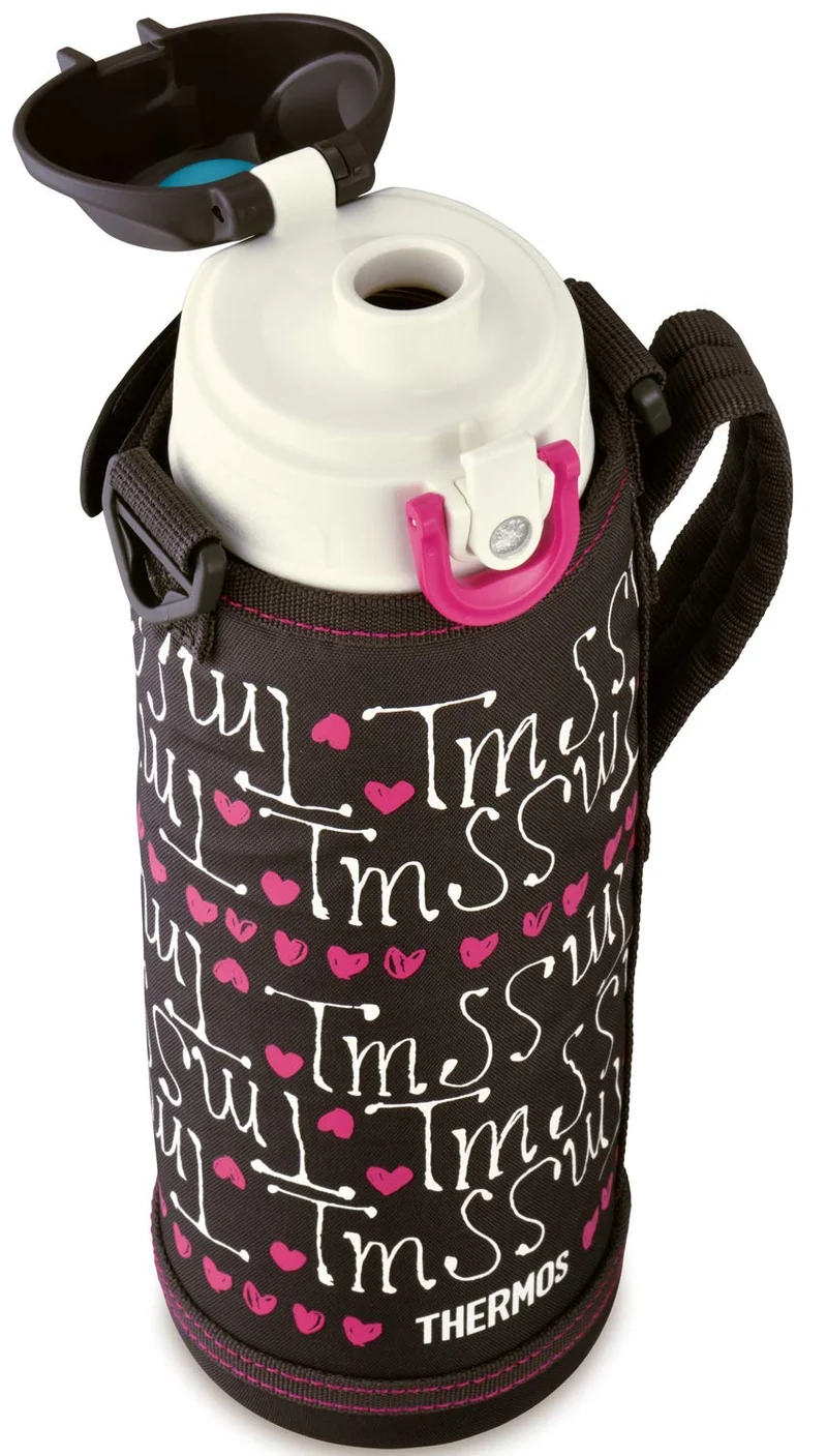 Thermos 1.0L Chocolate Heart Vacuum Insulated Water Bottle FHO-1001WF CH-H