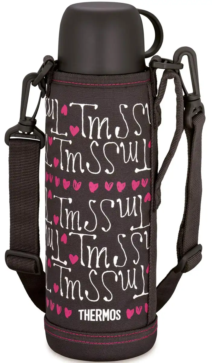 Thermos 1.0L Chocolate Heart Vacuum Insulated Water Bottle FHO-1001WF CH-H