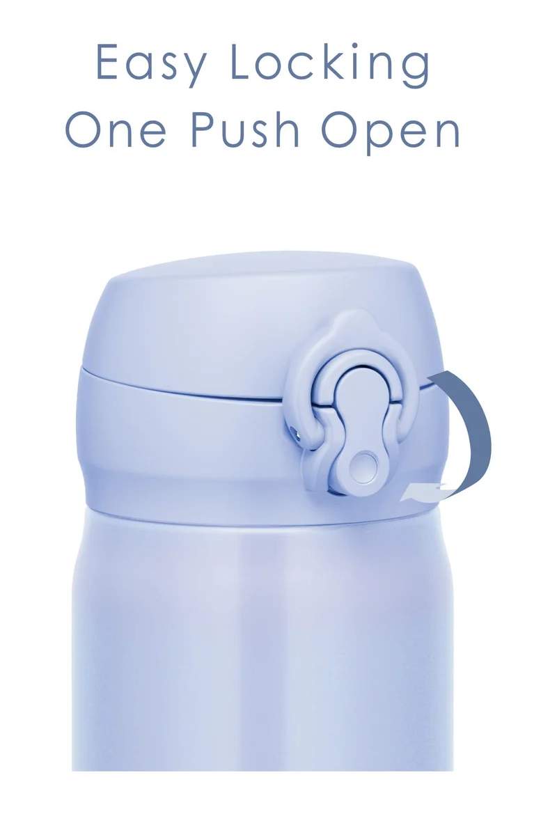 Thermos Pearl Blue Vacuum Insulated 500ml Water Bottle Lightweight with Easy-Clean Removable Spout JNL-506 PBL