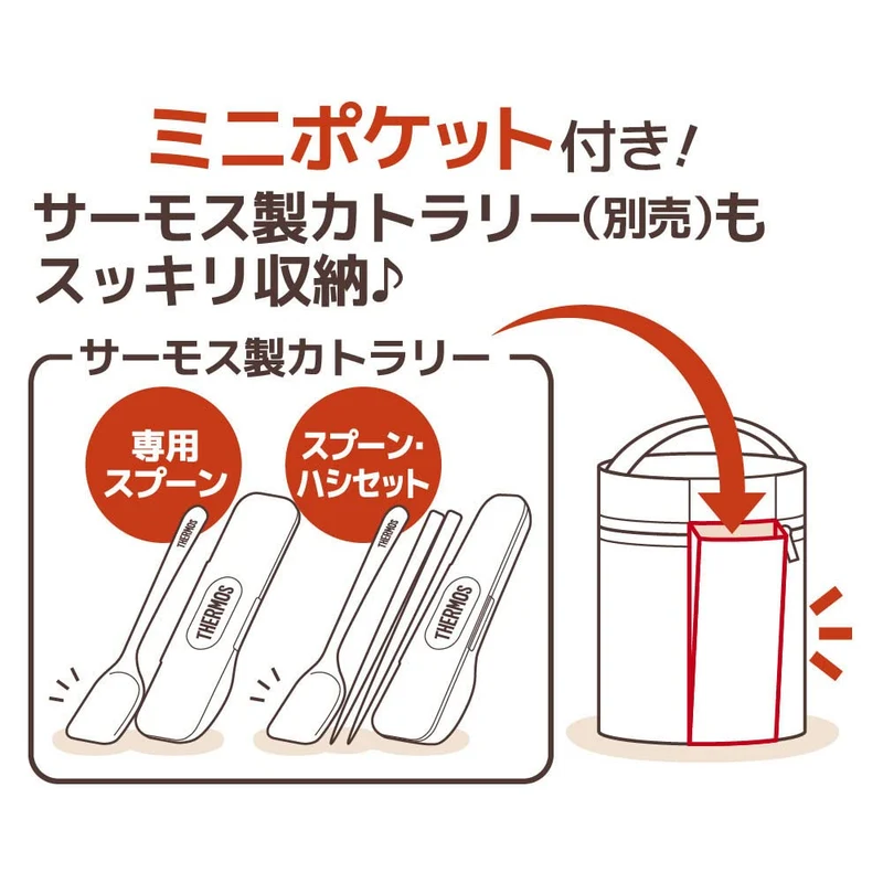 Thermos Dark Gray Soup Jar Pouch Suitable for 250-400ml - RES-002 DGy Model