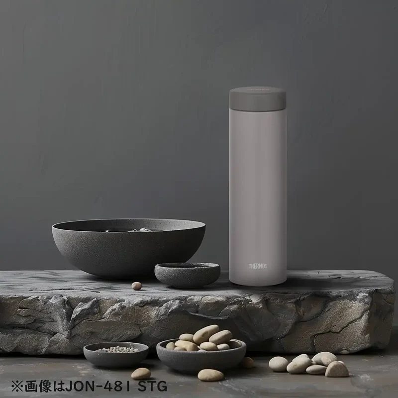 Thermos Vacuum Insulated Stainless Steel Water Bottle Jon-351 Stg Portable 350Ml Stone Gray with Easy-Clean Design