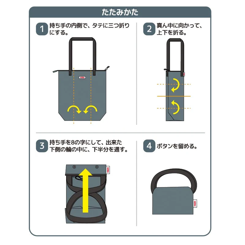 Thermos Rev-012 Dgy Dark Gray 12L Insulated Cooler Shopping Bag