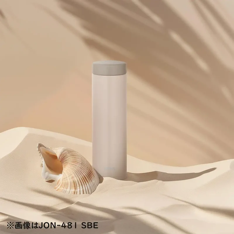 Thermos Jon-351 Sbe 350ml Vacuum Insulated Water Bottle Easy Clean Screw-Type Shell Beige
