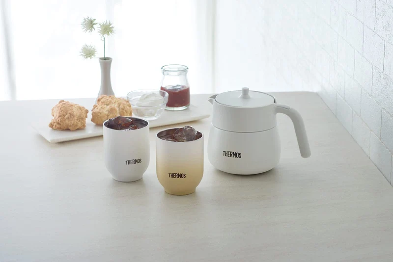 Thermos Brand Light Gray 300ml Vacuum Insulated Teacup JDT-300 LGY