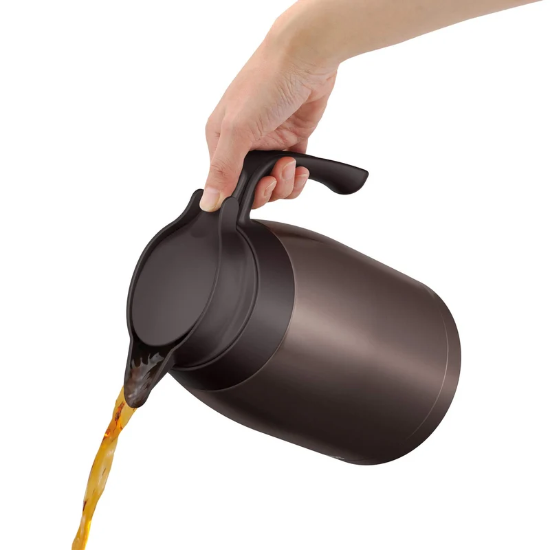 Thermos Dark Brown Stainless Steel 1.5L Pot - Ttb-1500 Dbw Series