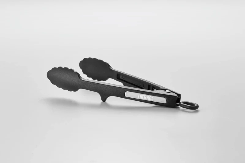 Thermos Mini Black Nylon Kitchen Tongs KT-T002 BK Compact Cooking Tool