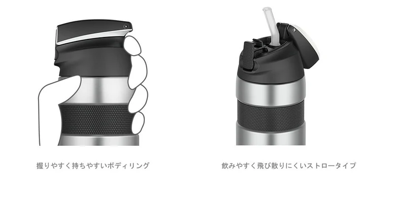 Thermos FFQ-600-SWH Vacuum Insulated White Straw Bottle