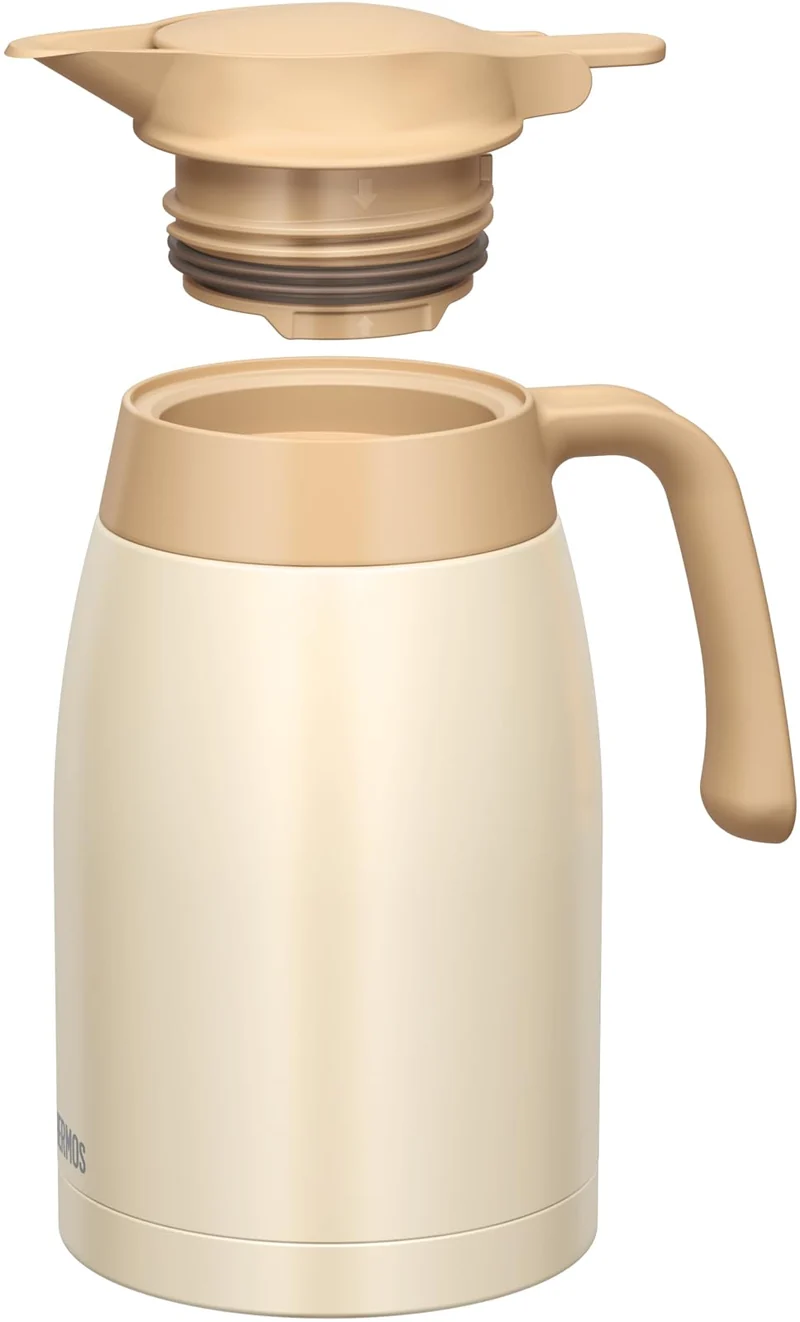 Thermos Ttb-1501 Crw Stainless Steel 1.5L Cream White Tabletop Thermal Pot