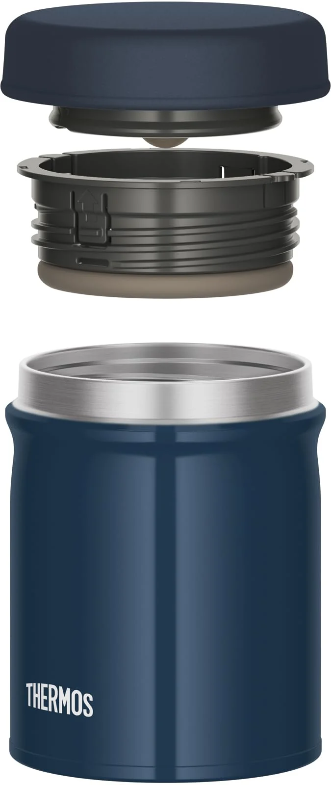 Thermos 500ml Vacuum Insulated Soup Jar Dishwasher Safe Navy Blue Jeb-500 Nb